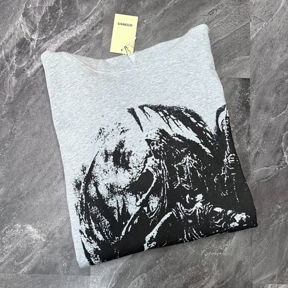 Vetements Light Grey Printed Hoodie - Picture 2 of 12